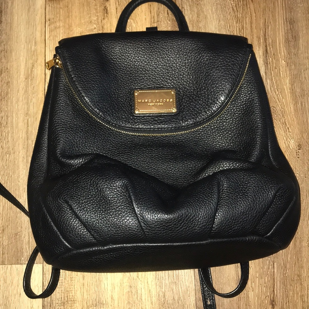Marc Jacobs Black Leather Backpack